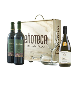 Estuche Valduero Crianza 2 bot. 2 Copas + Valduero Blanco